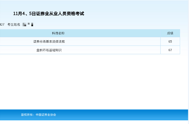 证券从业考试成绩(证券从业考试成绩查询入口官网)
